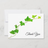 Groen Engels Ivy Vine Dank u Kaart (Voorkant)