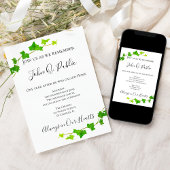 Groen Engels Ivy Vine Foliage Death Jubileum Kaart