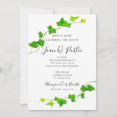 Groen Engels Ivy Vine Foliage Viering van het Leve Kaart (Voorkant)