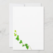 Groen Engels Ivy Vine Foliage Viering van het Leve Kaart (Achterkant)