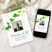 Groen Engels Ivy Vine Foliage Viering van het Leve Kaart