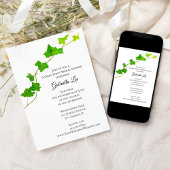 Groen Engels Ivy Vine Garden Party Vrijgezellenfee Kaart