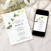 Groen Engels Ivy Vine Garden Party Vrijgezellenfee Kaart