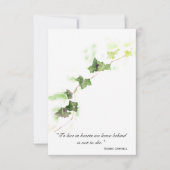 Groen Engels Ivy Vine Hartelijk dank voor uw sympa Bedankkaart (Voorkant)