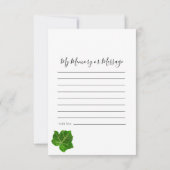 Groen Engels Ivy Vine Share Memory begrafenis Notitiekaartje (Achterkant)