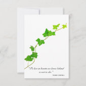 Groen Engels Ivy Vine Sympathie Dank u Bedankkaart (Voorkant)