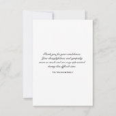 Groen Engels Ivy Vine Sympathie Dank u Bedankkaart (Achterkant)