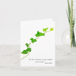 Groen Engels Ivy Vine Sympathie Dank u Bedankkaart