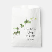 Groen Engels Ivy Vine Waterverf Wedding Bedankzakje (Voorkant)