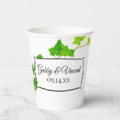 Groen Engels Ivy Vine Weddenschap Paper Cups Papieren Bekers (Voorkant)