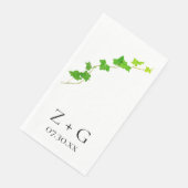 Groen Engels Ivy Vine Wedding Paper Guest Towels Servet (Hoek)