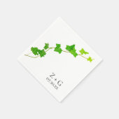 Groen Engels Ivy Vine Wedding Servet (Hoek)