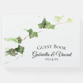 Groen Engels Ivy Vines Waterverf Wedding Gastenboek