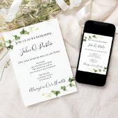 Groen Engels Ivy Waterverf Death Jubileum Kaart