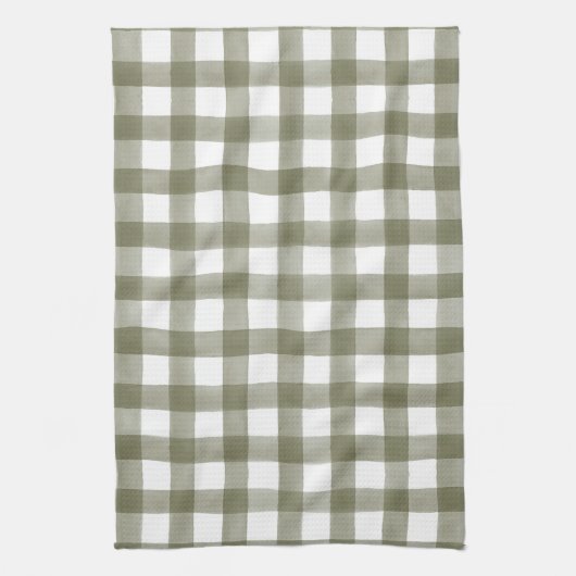 Groen Engels land Check Pset Kitchen Towel Theedoek (Verticaal)