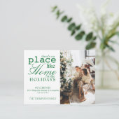 Groen Er is geen plaats zoals de Foto van het Huis Aankondigingskaart (Staand voorkant)