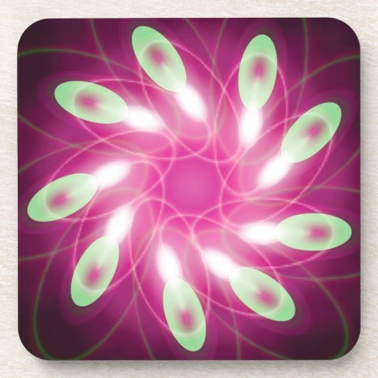 Groen EscapingPaars Bier Onderzetter (Voorkant)