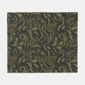 Groen Esthetisch - Donkere varens & bladeren Fleece Deken (Voorkant (Horizontaal))