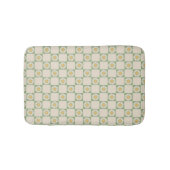 Groen Esthetisch geruit Zonnebloem Y2K Patroon Badmat (Voorkant)