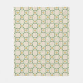 Groen Esthetisch geruit Zonnebloem Y2K Patroon Fleece Deken (Voorkant)