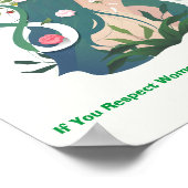 Groen esthetisch Poster op vrouwendag (Hoek)