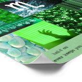 groen esthetisch scorpio zodiaal poster (Hoek)