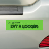 Groen eten een boost bumpersticker (Op auto)