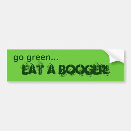 Groen eten een boost bumpersticker (Voorkant)