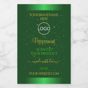 Groen etiket met etiket Zacht glitter toevoegen Lo