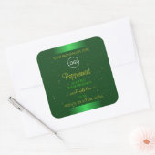 Groen etiket met etiket Zacht glitter toevoegen Lo (Envelop)
