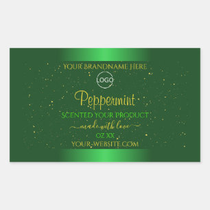 Groen etiket met etiket Zacht glitter toevoegen Lo