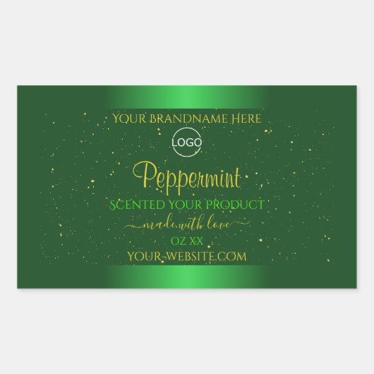 Groen etiket met etiket Zacht glitter toevoegen Lo (Voorkant)