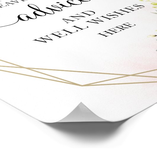 Groen Eucalyptus Advies En Gelukwensen Bord Poster (Hoek)