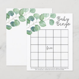 Groen Eucalyptus - Baby shower bingospel