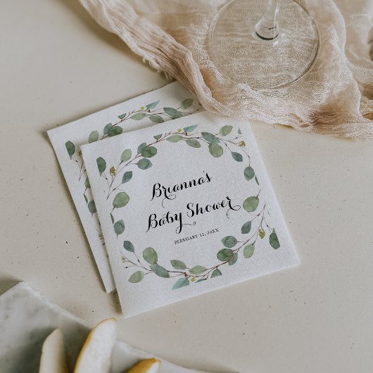 groen eucalyptus bladeren Baby shower Servet