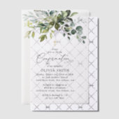 Groen, Eucalyptus Bladeren, Boho, Confirmatie Vellum Uitnodigingen (Offset (Uitnodiging))