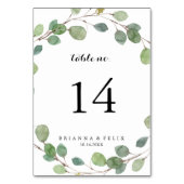 groen eucalyptus bladeren kalligrafie bruiloft kaart (Voorkant)