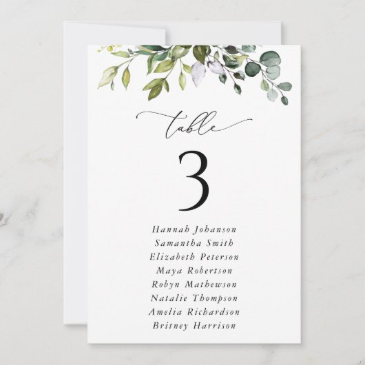 Groen, Eucalyptus bladeren, Zitkaarten Kaarten (Voorkant)