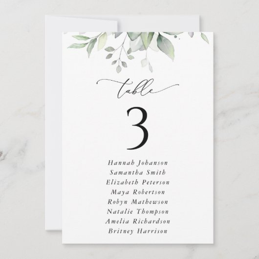 Groen, Eucalyptus bladeren, Zitkaarten Kaarten (Voorkant)