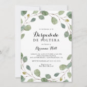 Groen Eucalyptus Bladgroen Spaans Vrijgezellenfees Kaart (Voorkant)