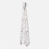 Groen Eucalyptus Bloemen Bruiloft Groomsmen Gift Stropdas (Achterkant)