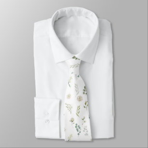 Groen Eucalyptus Bloemen Bruiloft Groomsmen Gift Stropdas