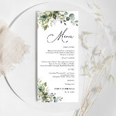 Groen Eucalyptus Bloemen Vrijgezellenfeest Menu