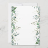 groen eucalyptus botanisch blad Vrijgezellenfeest Kaart (Achterkant)