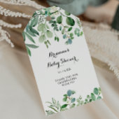 Groen Eucalyptus Botanisch gebladerte Baby shower Cadeaulabel