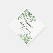 Groen Eucalyptus Botanisch gebladerte Baby shower Servet (Hoek)