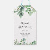 Groen Eucalyptus Botanisch gebladerte Vrijgezellen Cadeaulabel (Voorkant)