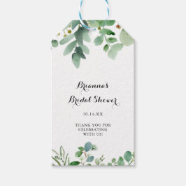 Groen Eucalyptus Botanisch gebladerte Vrijgezellen Cadeaulabel