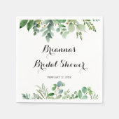 Groen Eucalyptus Botanisch gebladerte Vrijgezellen Servet (Voorkant)