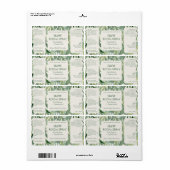 Groen Eucalyptus Botanisch Spuitflesproduct Etiket (Full Sheet)